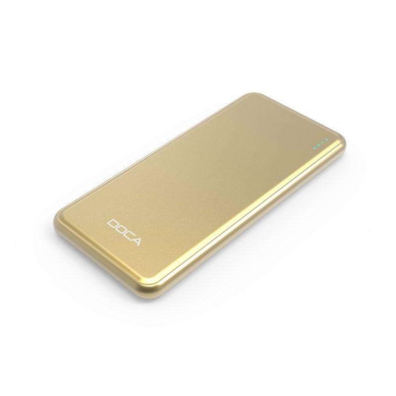 DOCA D606 slim portable power bank with 5000mAh 5