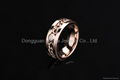 Fashion Men Gold Plated Stainless Steel Wedding Rings 2