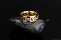 Fashion Men Gold Plated Stainless Steel Wedding Rings 4