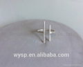 Hot Sales Parallel Bar Silver Ring Open Modern Geometric Ring 3