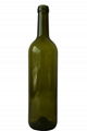 750ML Antique Green Bordeaux Glass Wine