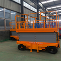 Lifting height 10m customized 300kg mobile electric scissor lift price 2