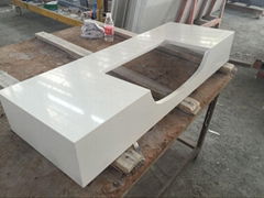 Maple White Quartz Vanity top with Belfast Sink