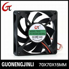 Manufacture selling 12V 7015 dc cooling fan for PC case 