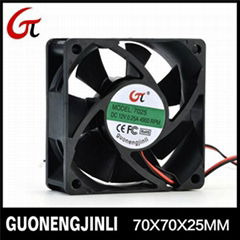 Manufacture selling 12V 7025 dc cooling fan with low noise for inverter