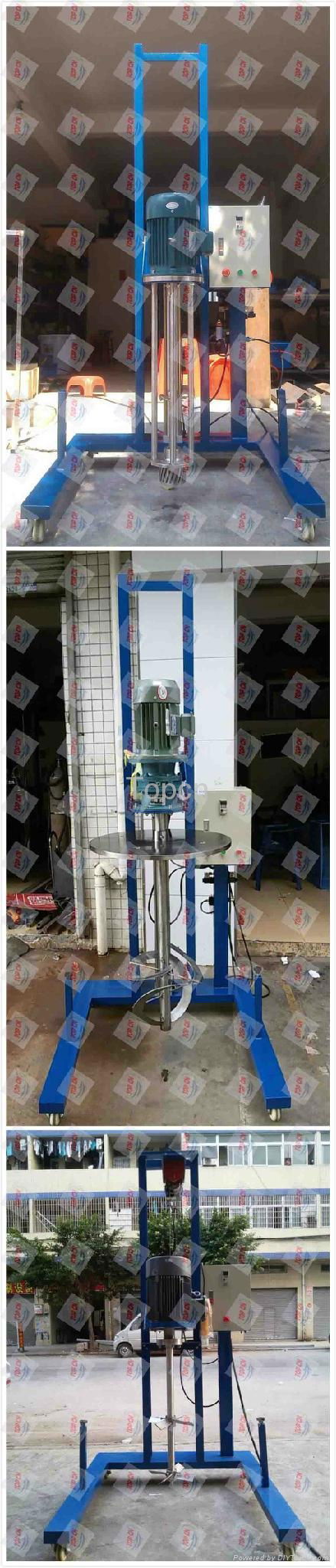 pneumatic lifting moveable high shearing disperser 3