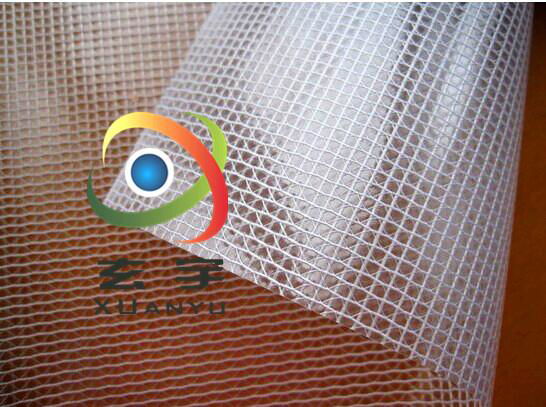 廠家大量現貨供應6P環保0.3厚度透明PVC夾網布、pvc網格布 3
