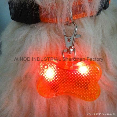  WIN-2834B Custom Id tag LED Pet Tag in Bone Shape Dog Id Tags 3