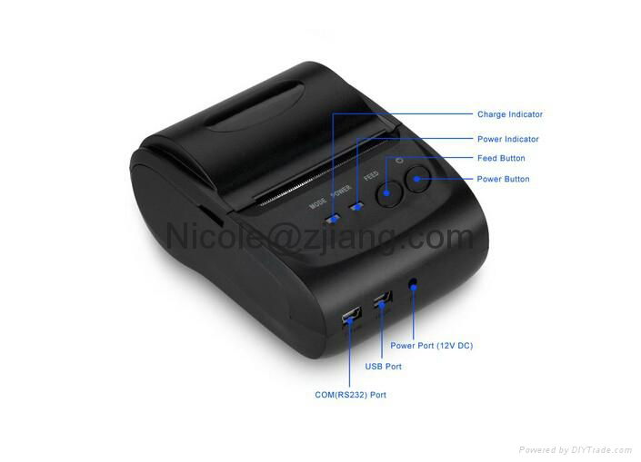 Low price china mobile phone printer zj 5802 bluetooth pos 58 bill printer 3