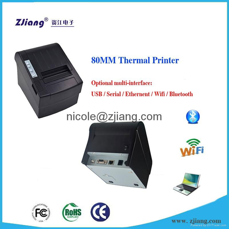 QR code Supported Restaurant Use 80mm Bluetooth Thermal Printer USB With Auto Cu 5