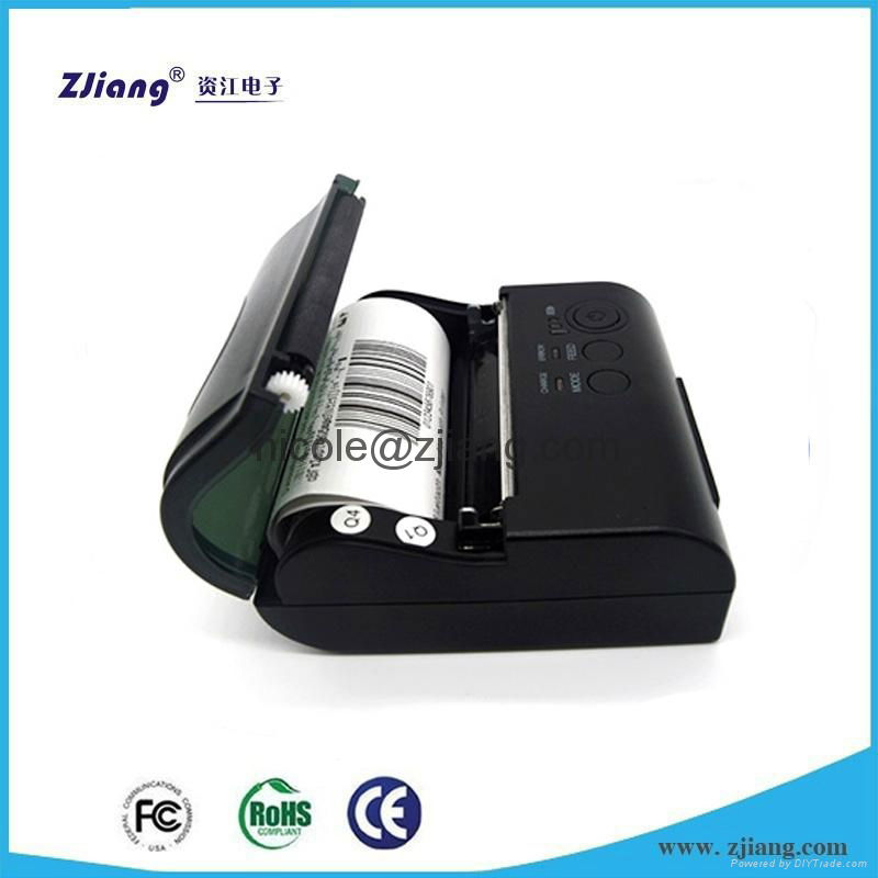 Portable 80mm pos bluetooth thermal mobile printer with 2000mA battery 4