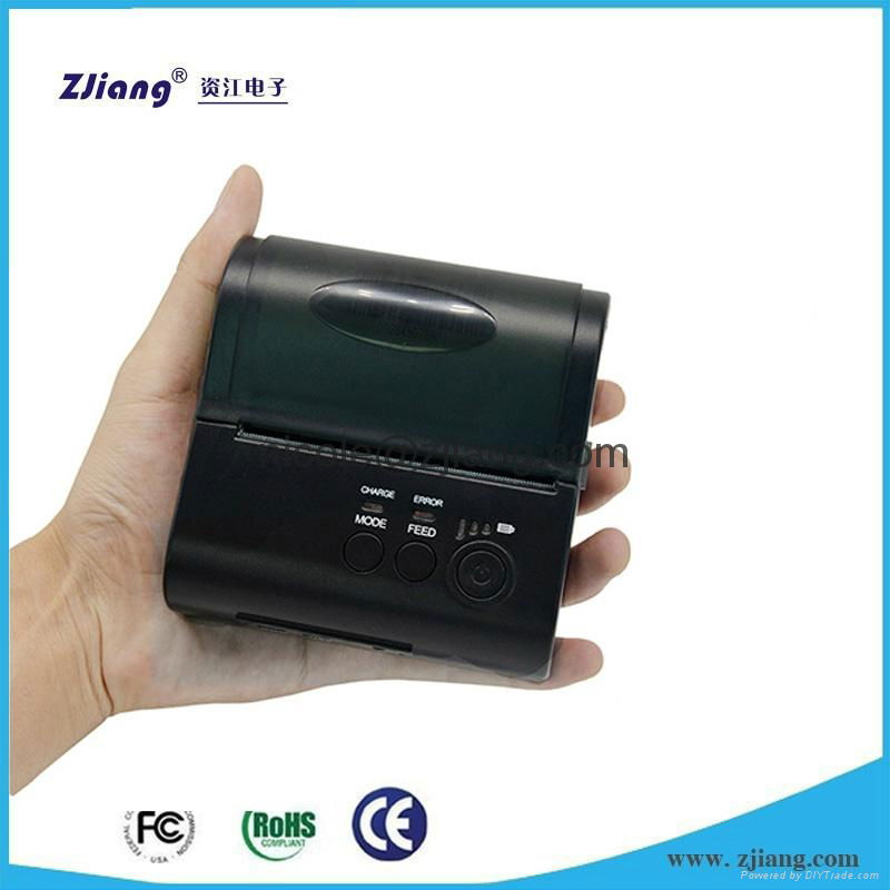 Portable 80mm pos bluetooth thermal mobile printer with 2000mA battery 5