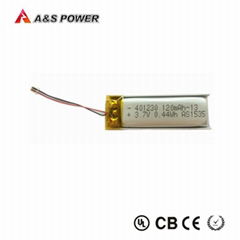 Hot sales 401230 3.7v 120mah lithium