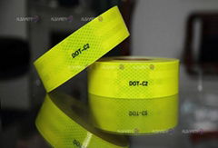 Fluorescent yellow-green conspicuity marking tape