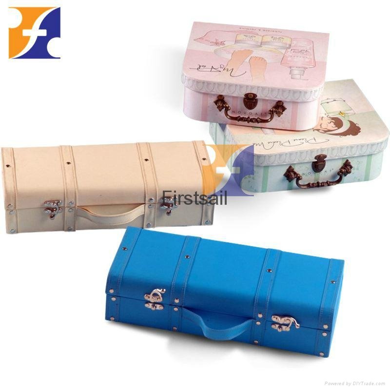 2016 new mini paper cardboard suitcase packaging gift box