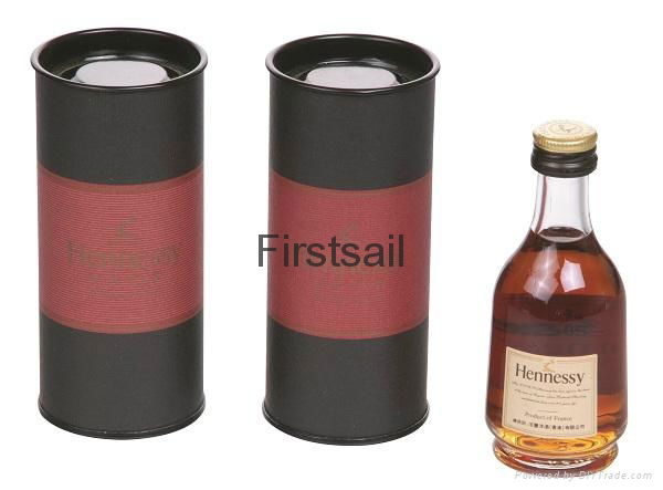 Custom Wine Glass Packing Paper Tube with Tinplate Lid