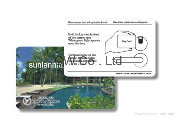 High Quality CMYK printing PVC M1 RFID hotel access control card 3