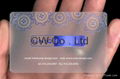 clear / frosted Full Color Transparent business Card  2