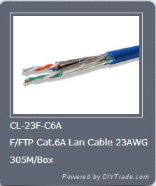 FTP Cat6A LAN Cable 23AWG 305M/Box 4