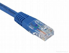 UTP Cat.6 Patch Cord Plain Molded Blue Color