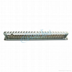 RoHS Compliant Cat.6A Shielded Modular Patch Panel 24Port with back bar