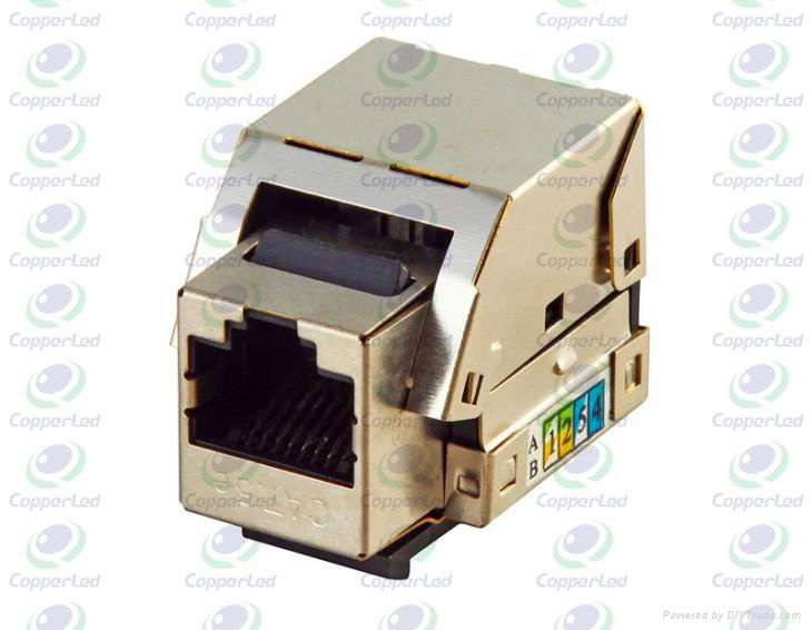 Highdensity Full Shielded Cat.5e 90 degree Keystone jack CLKJC5F9