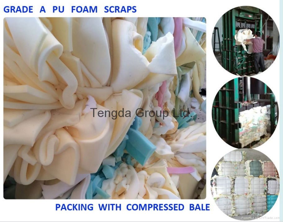 Grade A PU foam scraps in piece for rebonded foam 4