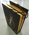 High Quality Portable 2 Bottle Wine Box with Rope Handles 1