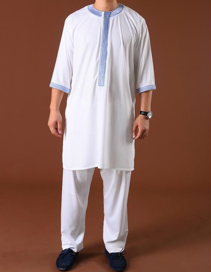 Moroccan Thobe and Pants for Men Half Sleeves