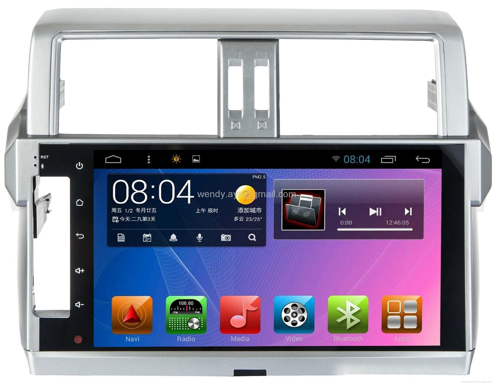 Android system 5.1 car dvd  for Toyota Prado 2014 3
