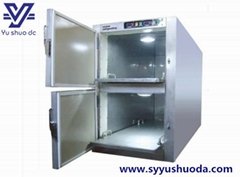 Satinless steel morgue fridge 