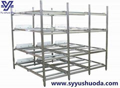 Stainless steel mortuary corpses rack