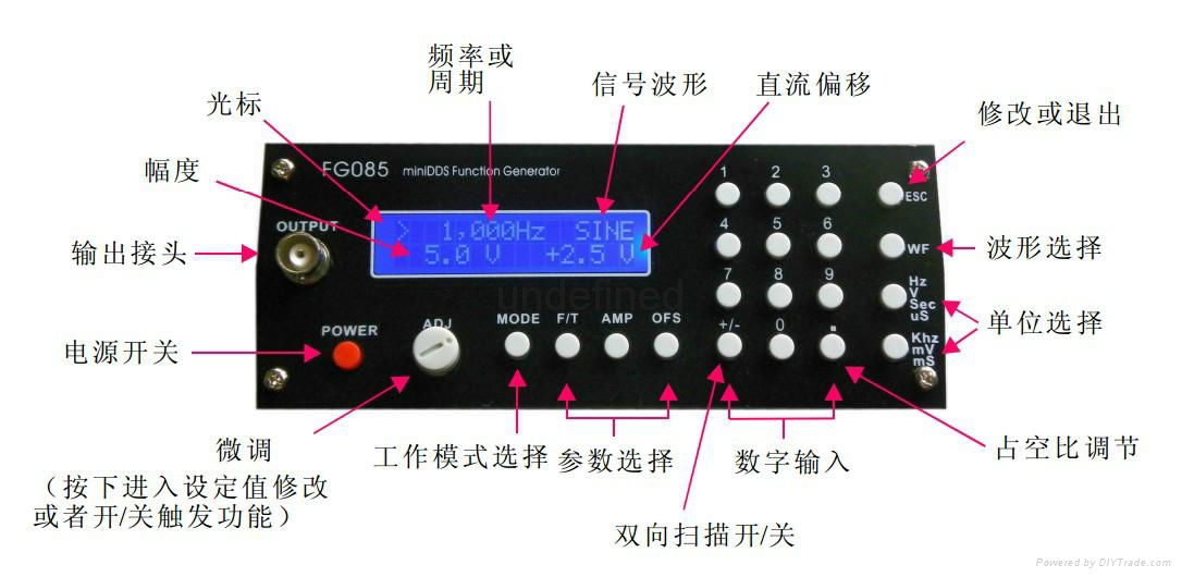 085任意波形信号发生器DIY套件 4