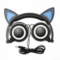 Shenzhen LINX Tech Cute glowing cat ear wired headphone for kids 4