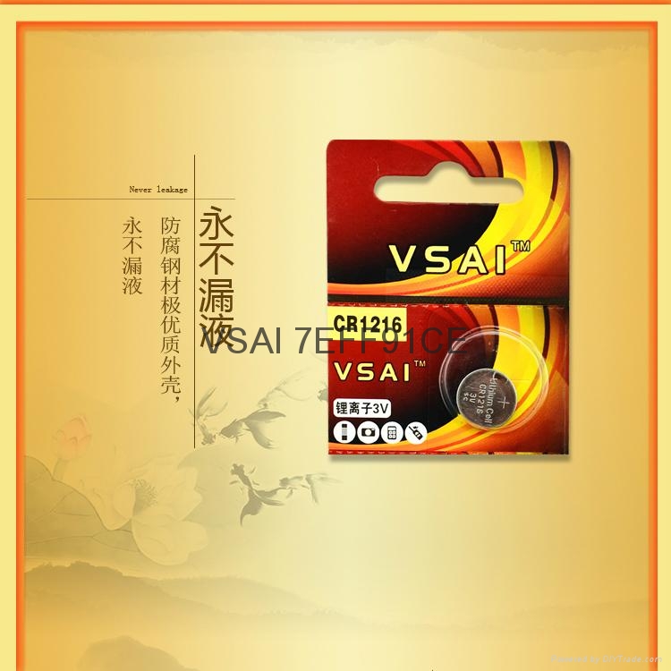 供应VSAI正品纽扣锂电池CR1216 2
