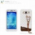 Hot sale Fabitoo Ice cream Rabbit Lanyard Silicone Case For samsung j5