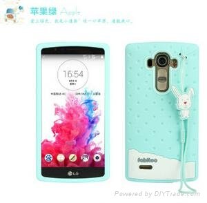 Fabitoo Cute design ice cream Silicone mobile phone cover for LG G4 3
