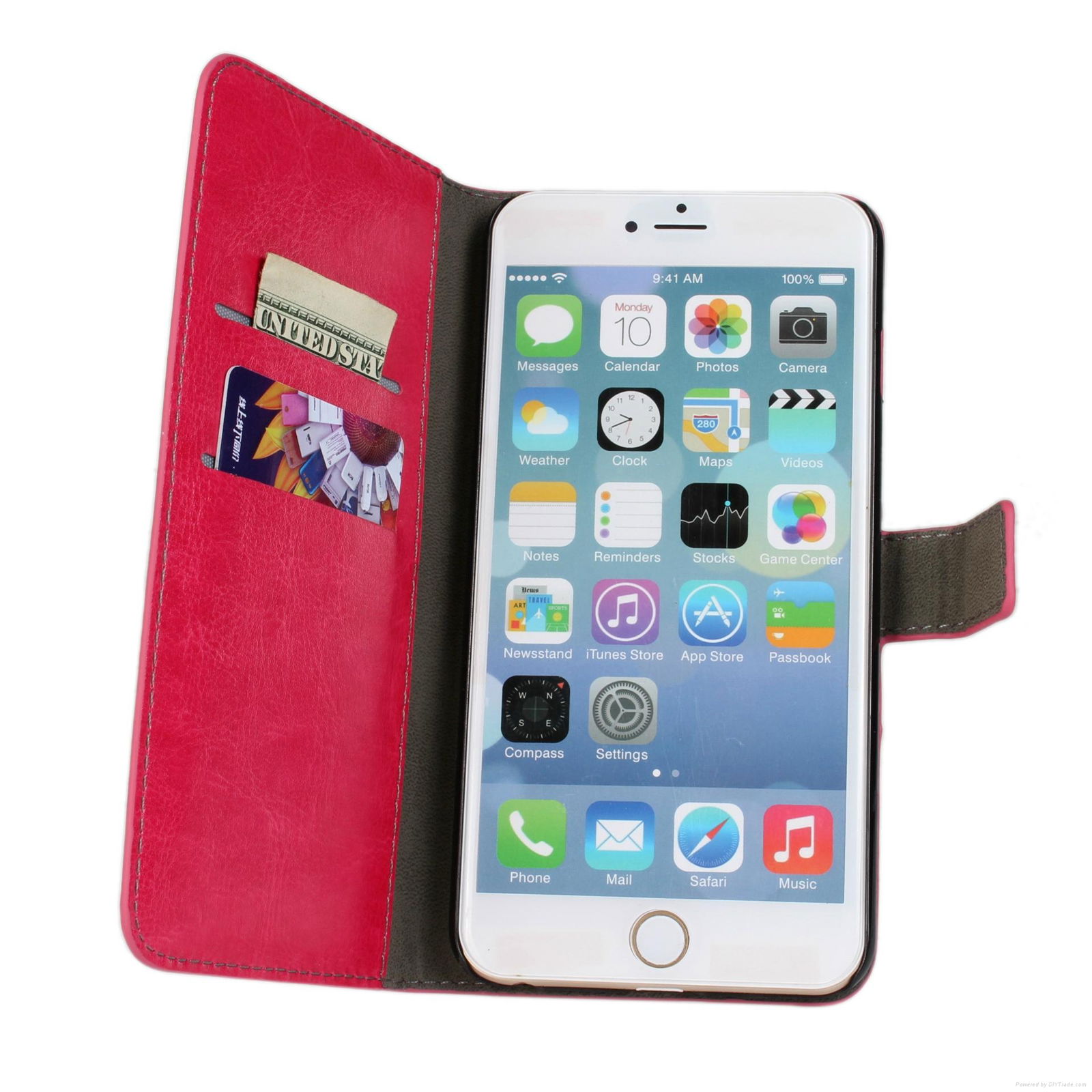 Crazy horse Leather Protector Wallet Case For iPhone for samsung 4