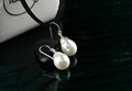  Wholesale waterdrop shaped pearl S925 sterling silver  Earrings 2