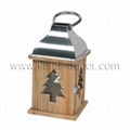 Christmas decoration use tree shape wood candle lantern 1