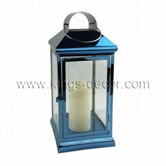Contemporary sappine stainless steel lantern midium size