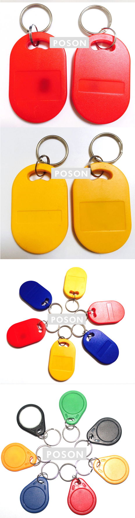 Writable 13.56MHZ RFID Smart Card Key Tag with Different Color/Shape 5