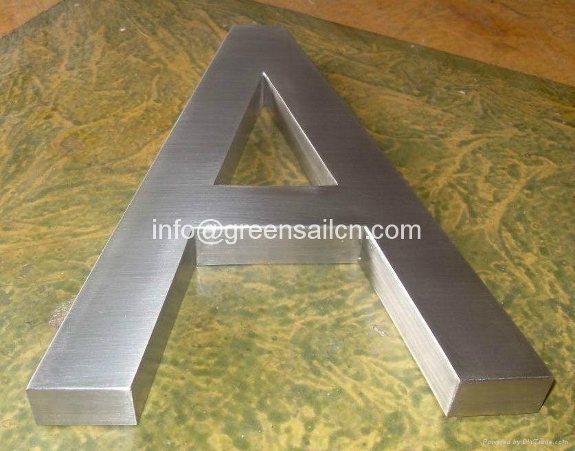 3D metal stainless steel letter logo signs channel lettering characters numbers  5