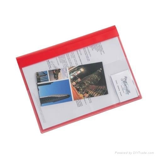 Office Document Folder Task File Semi-rigid Clear Front Cover Ticket Window A4 R 3