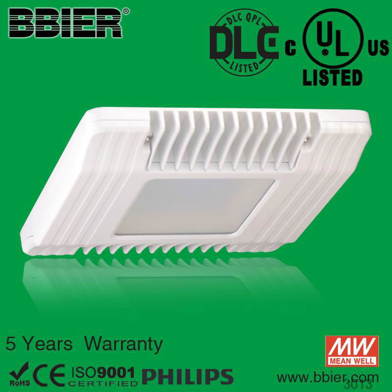 UL DLC 60W 100W 130W led gas station canopy light 