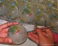 Hand painted glass christmas ball 3