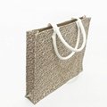 Eco-friendly custom printing jute tote shopping bag 4