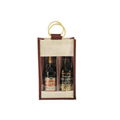 Handbag bottle jute bag jute wine bag jute bag with pvc window 3