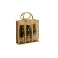 Handbag bottle jute bag jute wine bag jute bag with pvc window 5