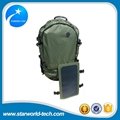 Nylon fabric solar energy backpack with USB charger 